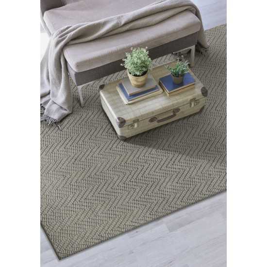 Porto Grey Heather Herringbone 8' x 11' Rug