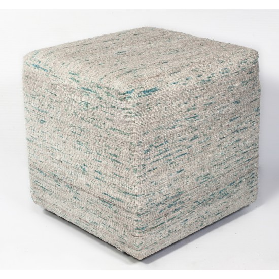 Pouf Ice Blue Viscose 18" x 18" x 18" Poufs