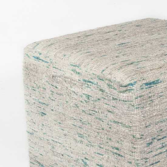 Pouf Ice Blue Viscose 18" x 18" x 18" Poufs