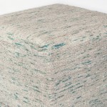 Pouf Ice Blue Viscose 18" x 18" x 18" Poufs