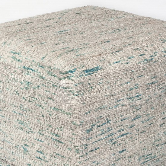 Pouf Ice Blue Viscose 18" x 18" x 18" Poufs