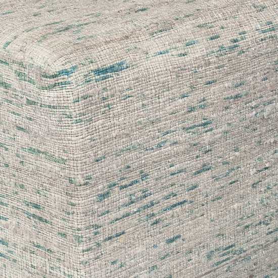 Pouf Ice Blue Viscose 18" x 18" x 18" Poufs