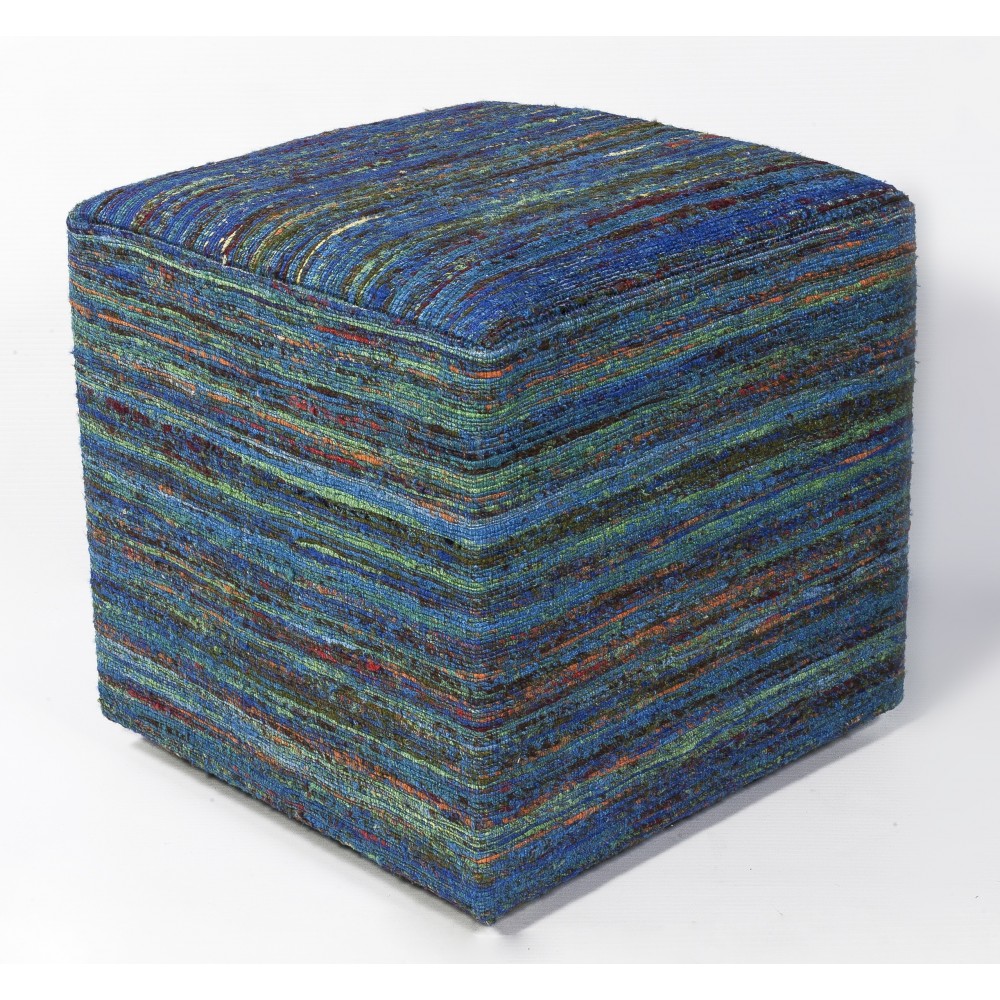 Pouf Aqua Multi Viscose 18" x 18" x 18" Poufs