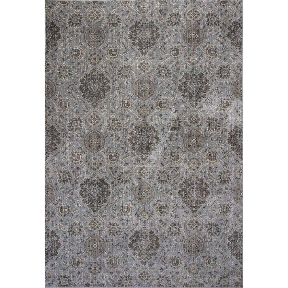 Provence Silver Allover Kashan 5'3" x 7'7" Rug