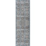 Provence Slate Blue Allover Kashan 2'2"X 6'11" Runner Rug