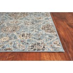 Provence Slate Blue Allover Kashan 2'2"X 6'11" Runner Rug