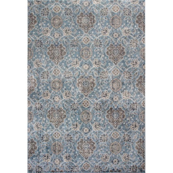 Provence Slate Blue Allover Kashan 3'3" x 4'7" Rug