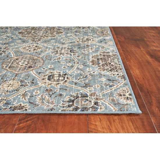 Provence Slate Blue Allover Kashan 3'3" x 4'7" Rug