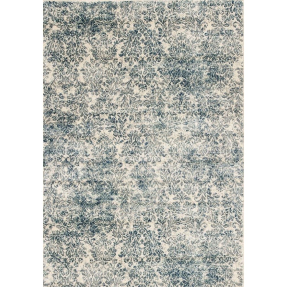 Provence Ivory/Blue Damask 3'3" x 4'7" Rug