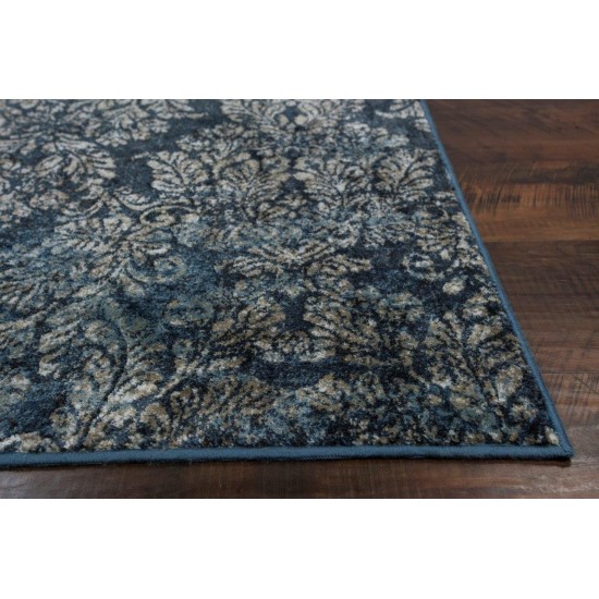 Provence Slate Blue Damask 2'2" x 3'7" Rug