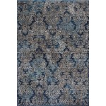 Provence Salte Blue Damask 5'3" x 7'7" Rug