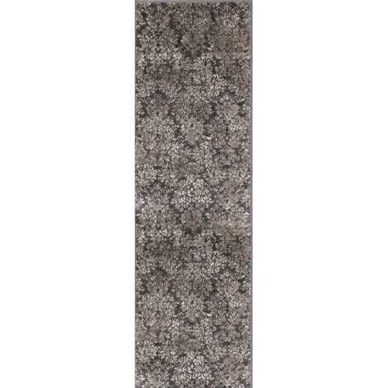 Provence Taupe/Sand Damask 2'2"X 6'11" Runner Rug