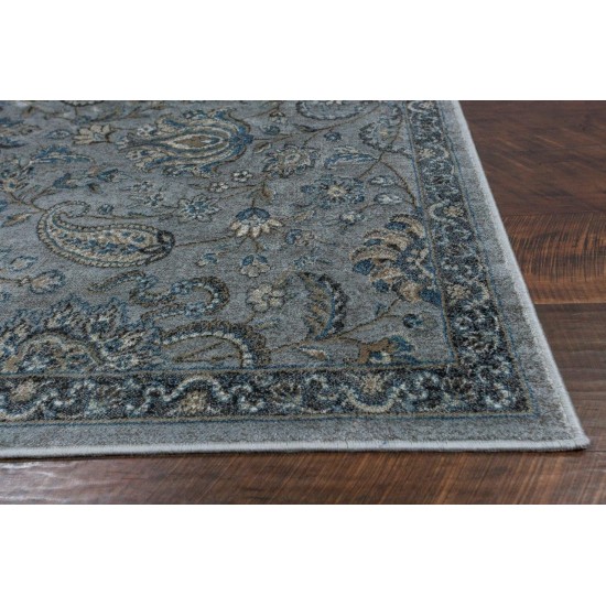 Provence Silver/Blue Mahal 2'2"X 6'11" Runner Rug