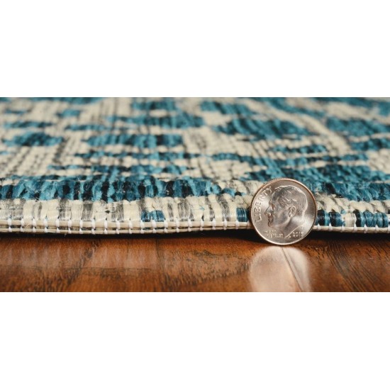 Provo Teal Safari 7'10" Round Rug
