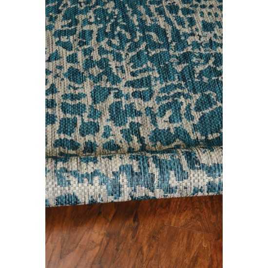 Provo Teal Safari 7'10" Round Rug