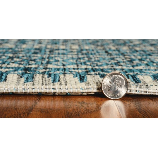 Provo Teal Horizon 7'10" Round Rug