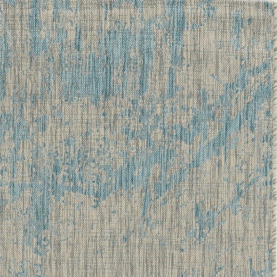 Provo Teal Strokes 7'10" Round Rug