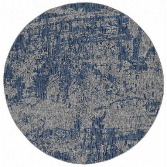 Provo Grey/Denim Strokes 7'10" Round Rug