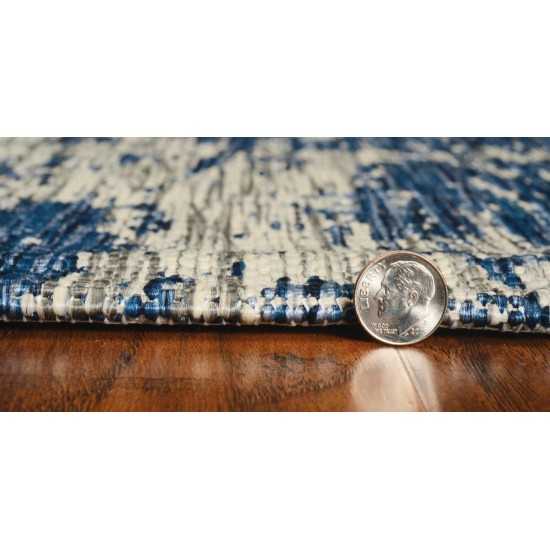 Provo Grey/Denim Strokes 7'10" Round Rug
