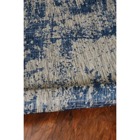 Provo Grey/Denim Strokes 7'10" Round Rug