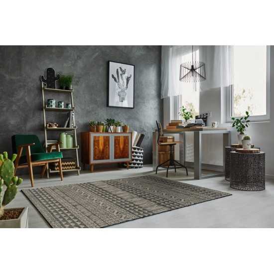 Provo Charcoal Tribe 2’7” x 3’11” Rug
