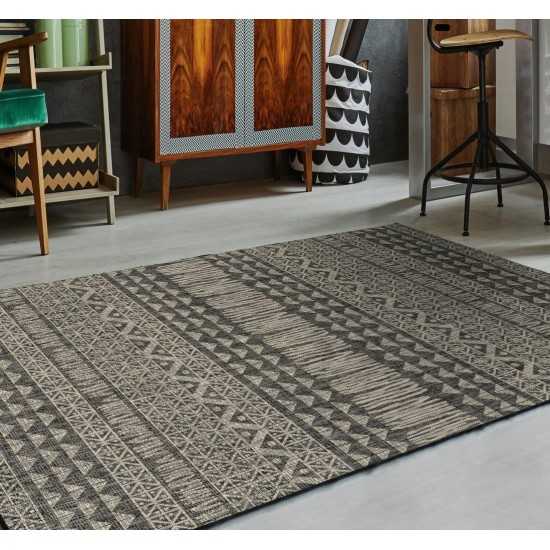 Provo Charcoal Tribe 5'3" x 7'7" Rug