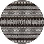 Provo Charcoal Tribe 7'10" Round Rug