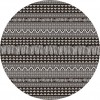 Provo Charcoal Tribe 7'10" Round Rug