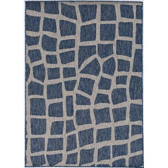 Provo Blue/Grey Bedrock 2’7” x 3’11” Rug