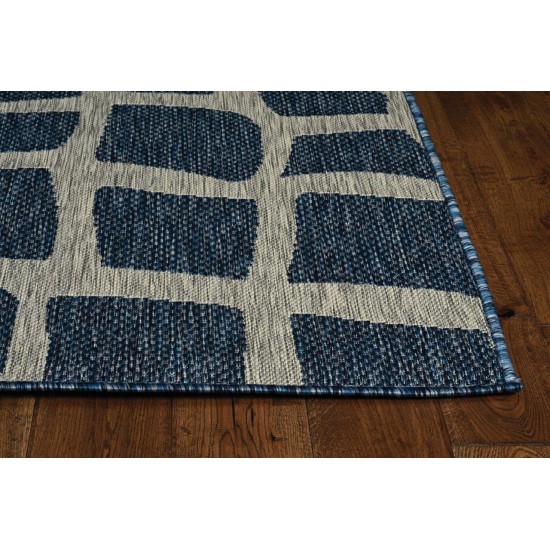 Provo Blue/Grey Bedrock 2’7” x 3’11” Rug