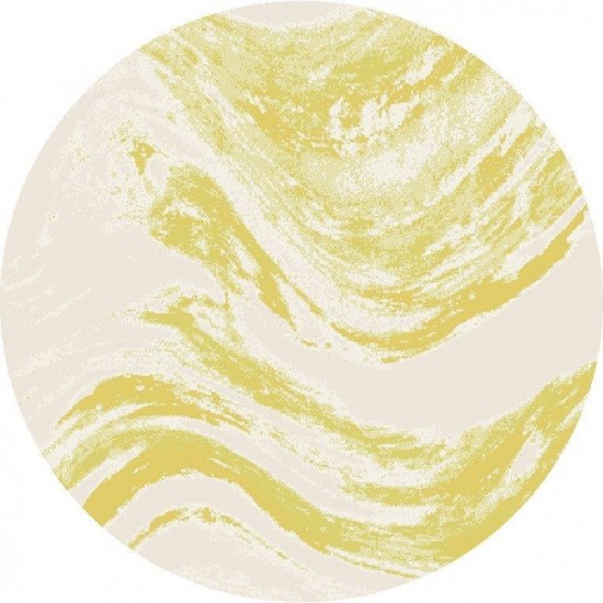 Provo Ivory/Gold Strokes 7'10" Round Rug