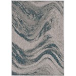 Provo Grey/Teal Strokes 2’7” x 3’11” Rug