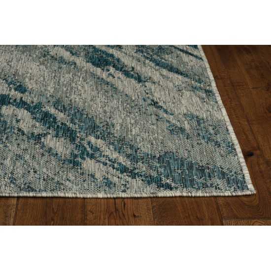 Provo Grey/Teal Strokes 3'3" x 4'11" Rug