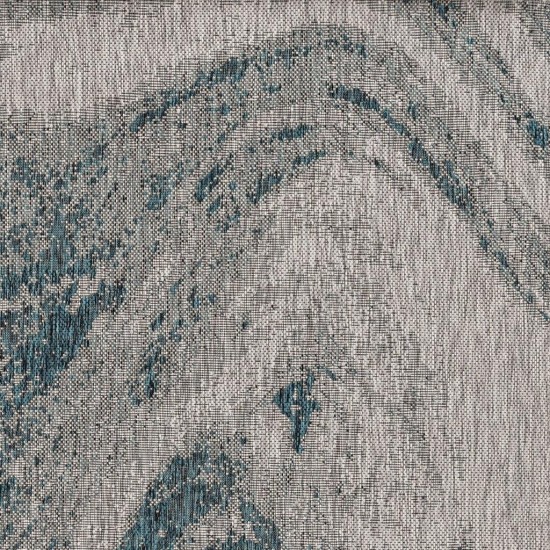 Provo Grey/Teal Strokes 3'3" x 4'11" Rug
