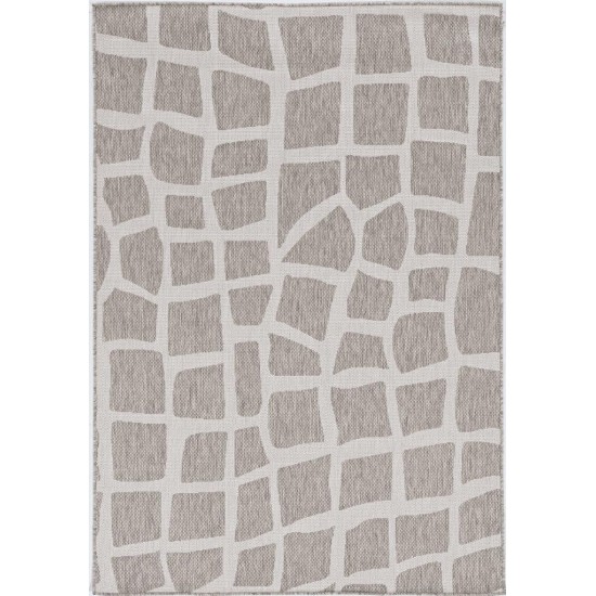 Provo Ivory/Grey Bedrock 2’7” x 3’11” Rug