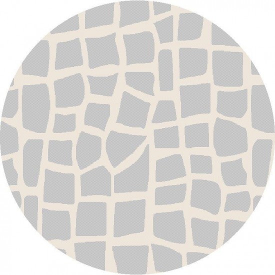 Provo Ivory/Grey Bedrock 7'10" Round Rug