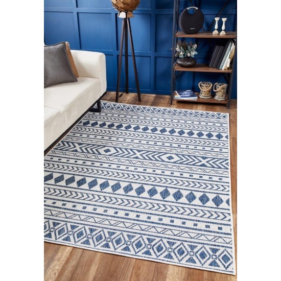 Provo Ivory/Blue Natura 5'3" x 7'7" Rug