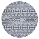 Provo Ivory/Blue Natura 7'10" Round Rug