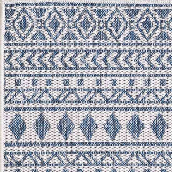 Provo Ivory/Blue Natura 7'10" Round Rug