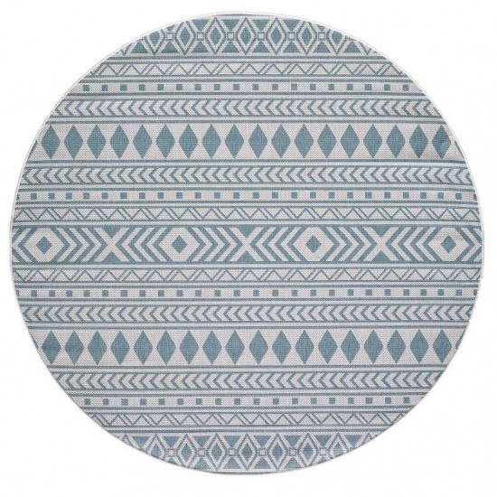 Provo Ivory/Aqua Natura 7'10" Round Rug