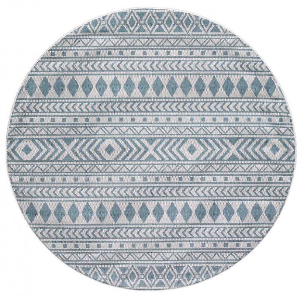 Provo Ivory/Aqua Natura 7'10" Round Rug Provo Ivory/Aqua Natura 7'10" Round Rug