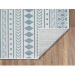 Provo Ivory/Aqua Natura 7'10" Round Rug