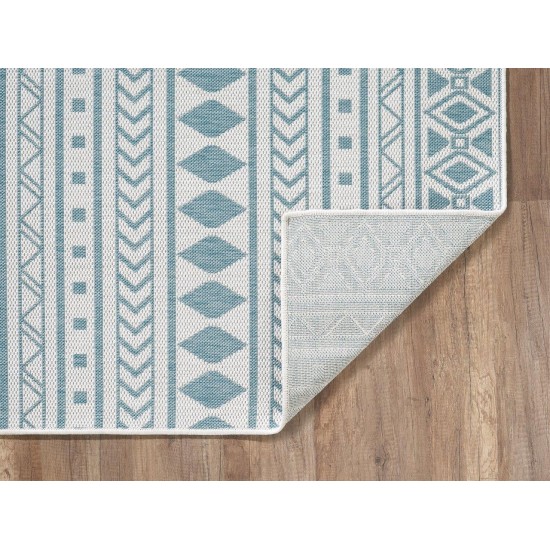 Provo Ivory/Aqua Natura 7'10" Round Rug