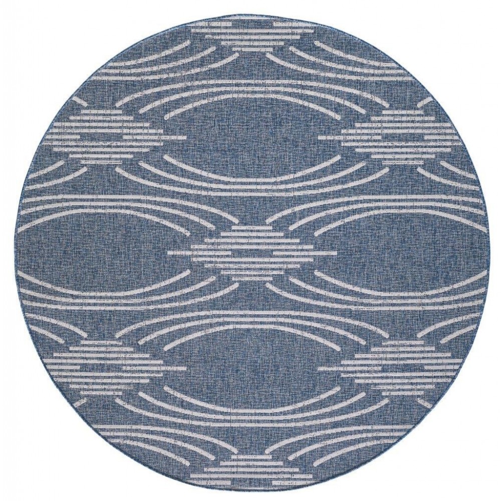 Provo Blue Contempo 7'10" Round Rug