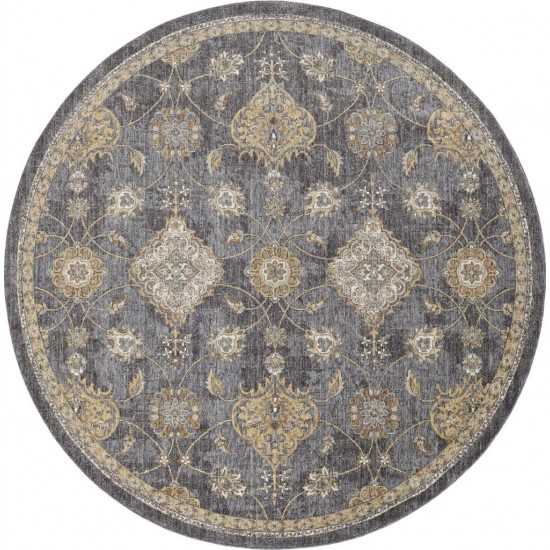 Ria Slate Grey Sofia 9' Round Rug