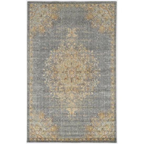 Ria Slate Grey Elegance 3'3" x 5'3" Rug