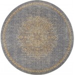 Ria Slate Grey Elegance 9' Round Rug