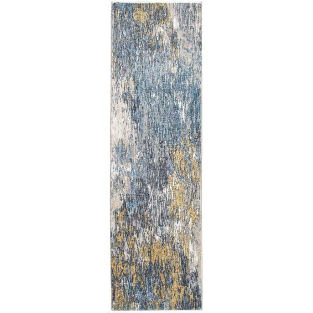 Roxy Blue/Gold Mirage 2' x 7' Runner Rug