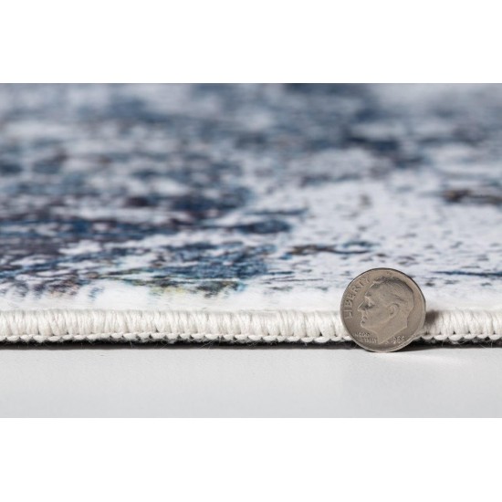 Roxy Grey/Blue Galaxy 5' x 7'6" Rug