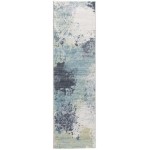 Roxy Blue/Yellow Nebula 2' x 7' Runner Rug